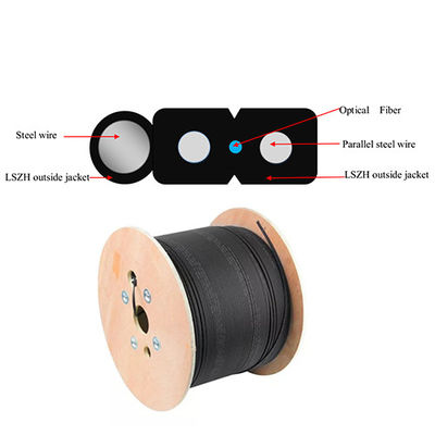 كابل إسقاط FTTH خارجي مخصص G657A1 G657A2 نوع أسود اللون