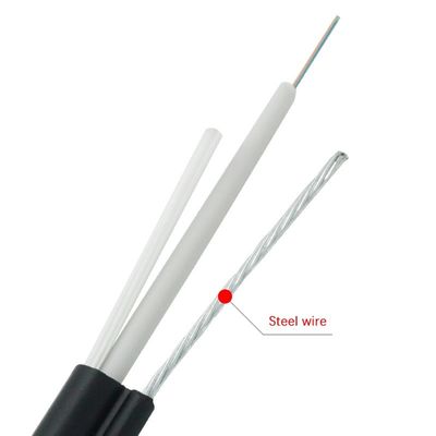 كابل الألياف البصرية الخارجي GJYXC8H 8 FRP Strength G.652D LSZH 12 Core وضع فردي