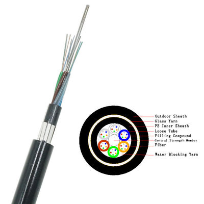 غزل الزجاج الجوي 24 كابل الألياف الأساسية GYFTY73 أنواع OEM ODM