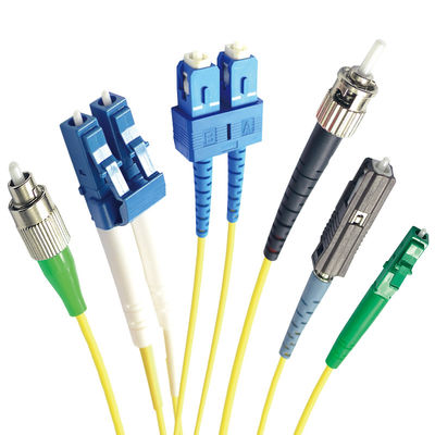 SM DX سلك تصحيح كابل الألياف SC APC إلى LC UPC مع مقاطع متوافقة مع RoHS