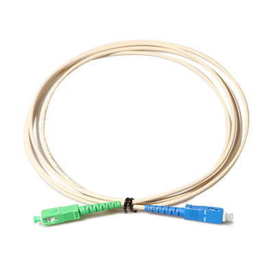سلك تصحيح كابل الألياف SC APC 2 مم أحادي الوضع لنظام FTTH