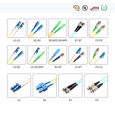 كابل تصحيح كابل الألياف FTTH UPC APC مع موصل MTRJ MU DIN