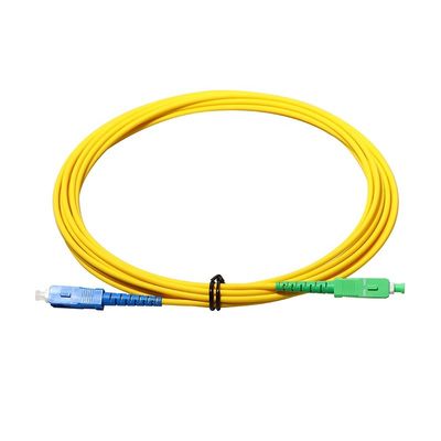 SC APC - SC APC سلك تصحيح كابل الألياف وضع فردي G657A 9/125 سيمبلكس Duplex