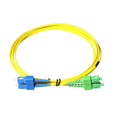 SC APC - SC APC سلك تصحيح كابل الألياف وضع فردي G657A 9/125 سيمبلكس Duplex