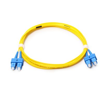 SC APC - SC APC سلك تصحيح كابل الألياف وضع فردي G657A 9/125 سيمبلكس Duplex