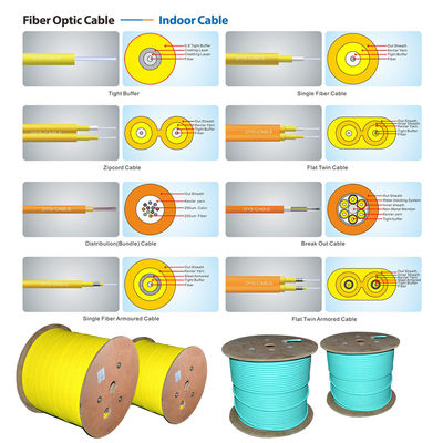 G652D SM Fiber 3mm أحادي النواة سيمبلكس داخلي كابل الألياف البصرية GJFJV