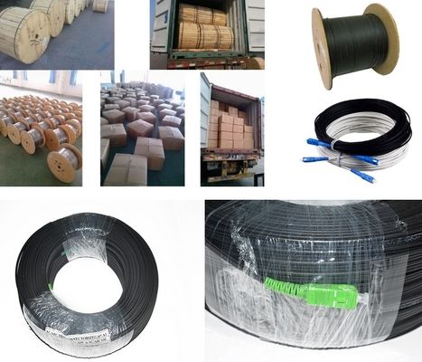 سعر المصنع 1،2 Core FTTH G657A1 G657A2 Flat Drop Optic Cable