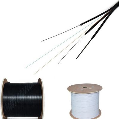 1 2 4 كور الألياف البصرية داخلي / خارجي مسطح FTTH Drop Cable
