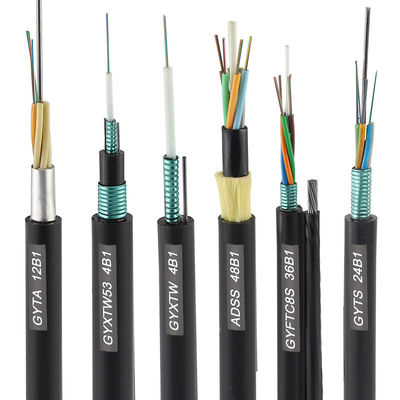 توريد مصنع OEM ADSS GYTA GYTS GYXTW 4 8 12 24 48 96144288 Core Fiber Optic Cable ، خارجي كابل الألياف الضوئية السعر
