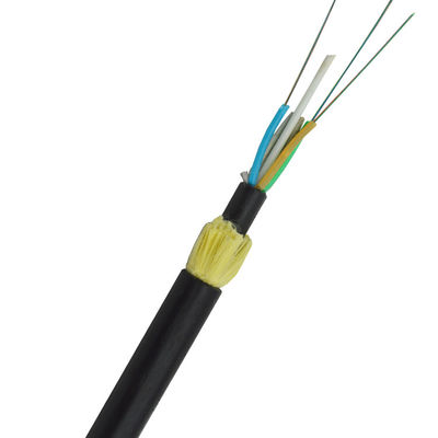 كبلات الألياف البصرية من Adss 2 4 8 24 48 96 Core 12 Fiber G652D وضع فردي كابل الألياف الضوئية المظلمة الهوائية ADSS في الهواء الطلق