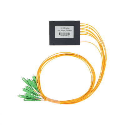 1 × 8 ABS Box PLC Splitter مع موصل 8 طريق G657A1 نوع الألياف