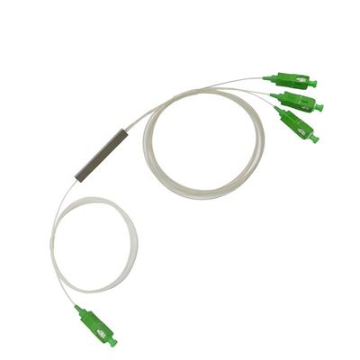G657A1 FTTH 1x2 مقسم الألياف البصرية ، فاصل PLC صغير SC APC 0.9 مم
