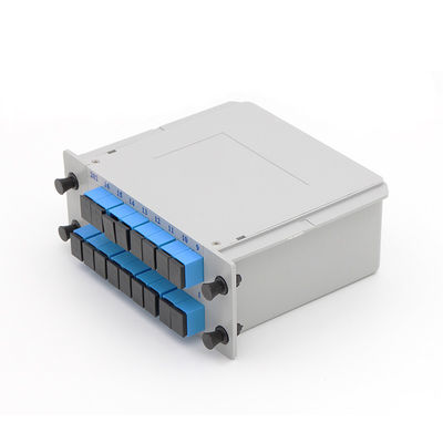 SC UPC PLC الألياف البصرية الفاصل 1x16 نوع كاسيت 1650nm الطول الموجي