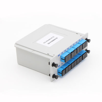 SC UPC PLC الألياف البصرية الفاصل 1x16 نوع كاسيت 1650nm الطول الموجي