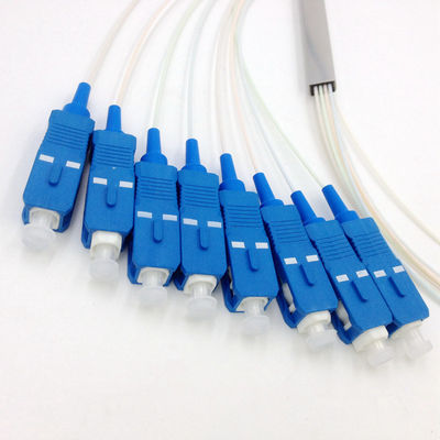 1 متر الألياف البصرية البسيطة PLC الفاصل 1x8 مع موصل SC UPC