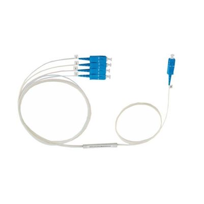 1 × 4 SC APC Fiber Optic Splitter ، Mini Type PLC 4 Way Splitter لتلفزيون الكابل