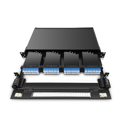 لوحة التصحيح البصرية عالية الكثافة 19 بوصة 1U MPO MTP-LC 24F 10G 40G