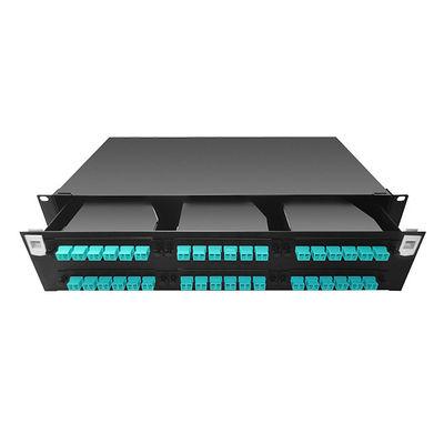 لوحة التصحيح البصرية عالية الكثافة 19 بوصة 1U MPO MTP-LC 24F 10G 40G