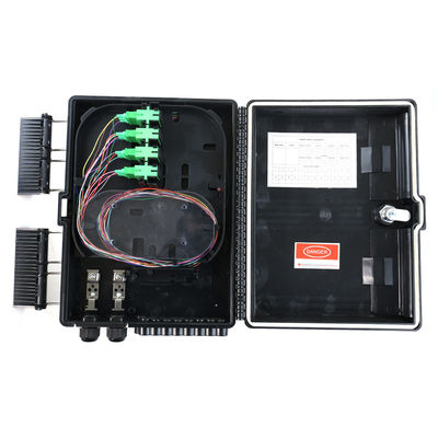 IP65 الألياف البصرية مربع الطرفية ، FTTH قطرة كابل مربع اللون الأسود