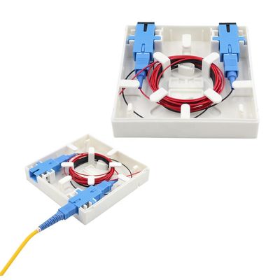 2 Core مربع الألياف البصرية الطرفية 86 Type لشبكة FTTH FTTB FTTX