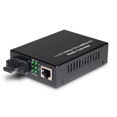 SFP إلى RJ45 محول الألياف البصرية للوسائط أحادية الوضع سيمبلكس Duplex 10M 100M