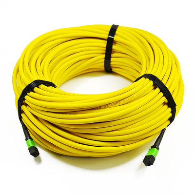 سلك تصحيح كبل الألياف 12 Core 24 Core ، كبل Mtp Mpo Patch Om3 Om4 لـ Qsfp