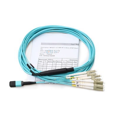 24 مجموعة كبلات الألياف الأساسية ، MPO إلى كابل اندلاع LC لـ FTTH