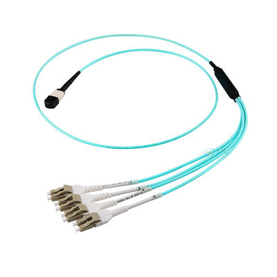 24 مجموعة كبلات الألياف الأساسية ، MPO إلى كابل اندلاع LC لـ FTTH
