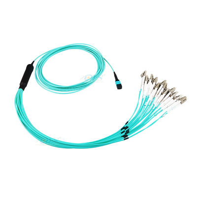 24 مجموعة كبلات الألياف الأساسية ، MPO إلى كابل اندلاع LC لـ FTTH