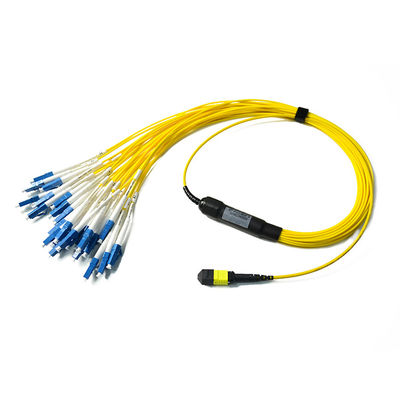 24 مجموعة كبلات الألياف الأساسية ، MPO إلى كابل اندلاع LC لـ FTTH