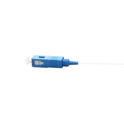 0.9mm قطر كابل الألياف الجمعية 9/125 G657A1 SC / UPC سيمبلكس أبيض مصقول
