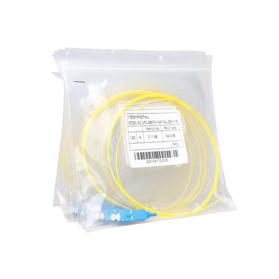 0.9mm قطر كابل الألياف الجمعية 9/125 G657A1 SC / UPC سيمبلكس أبيض مصقول
