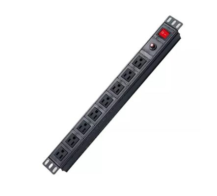 تخصيص 8 Way PDU Rack Mount Socket مع مادة مقاومة للهب عالية