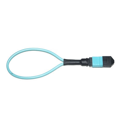 MTP MPO Fiber Optic Loopback OM3 24 Fiber لمركز البيانات OEM