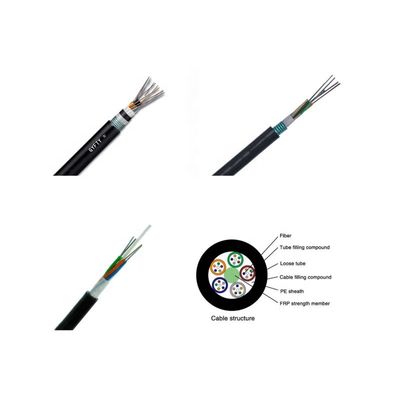 كابل الألياف البصرية GYTA53 Outdoor 12 24 48 Core PE Out Sheath Underground Armored Fibre optic