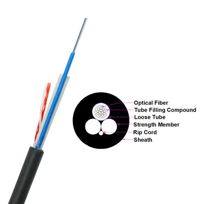 كابل الألياف البصرية الخارجي FRP Strength 24 Cores G.652D Type OEM ODM