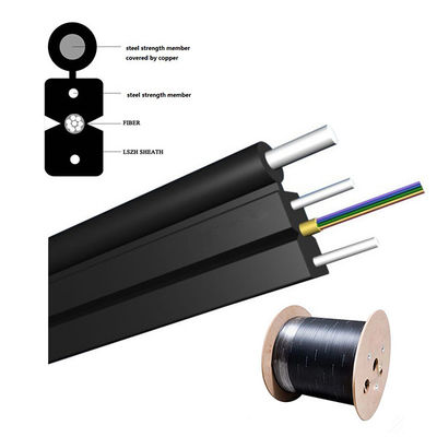 كابل إسقاط FTTH خارجي مخصص G657A1 G657A2 نوع أسود اللون