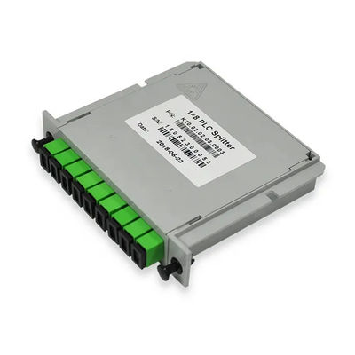 8 طريقة PLC الألياف البصرية الفاصل نوع كاسيت 1x8 مع موصل SC APC