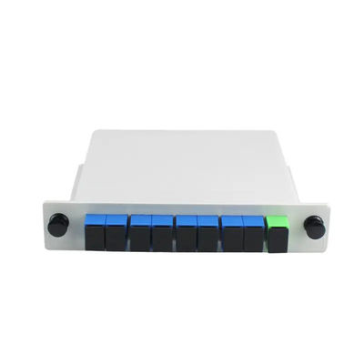 8 طريقة PLC الألياف البصرية الفاصل نوع كاسيت 1x8 مع موصل SC APC