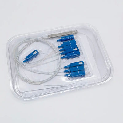 1 متر الألياف البصرية البسيطة PLC الفاصل 1x8 مع موصل SC UPC