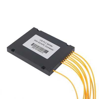 1 × 8 ABS Box PLC Splitter مع موصل 8 طريق G657A1 نوع الألياف