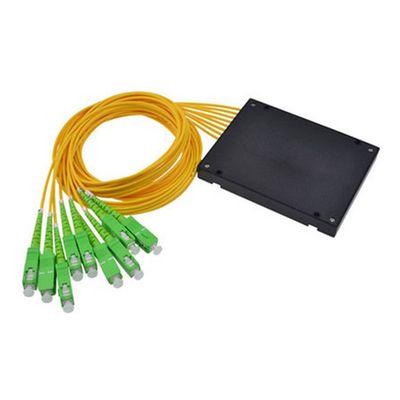 1 × 8 ABS Box PLC Splitter مع موصل 8 طريق G657A1 نوع الألياف