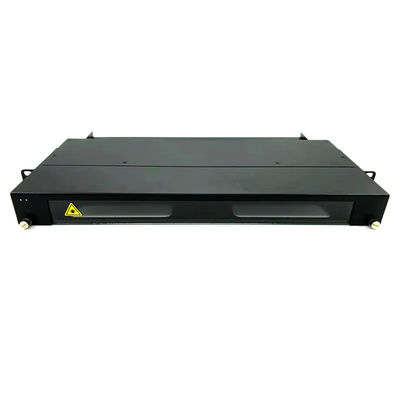 لوحة التصحيح MPO سوداء ، MPO إلى LC Cassette مع 12 مركزًا و 24 مركزًا