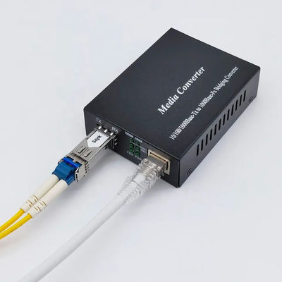 SFP إلى RJ45 محول الألياف البصرية للوسائط أحادية الوضع سيمبلكس Duplex 10M 100M