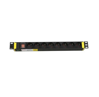 تخصيص 8 Way PDU Rack Mount Socket مع مادة مقاومة للهب عالية